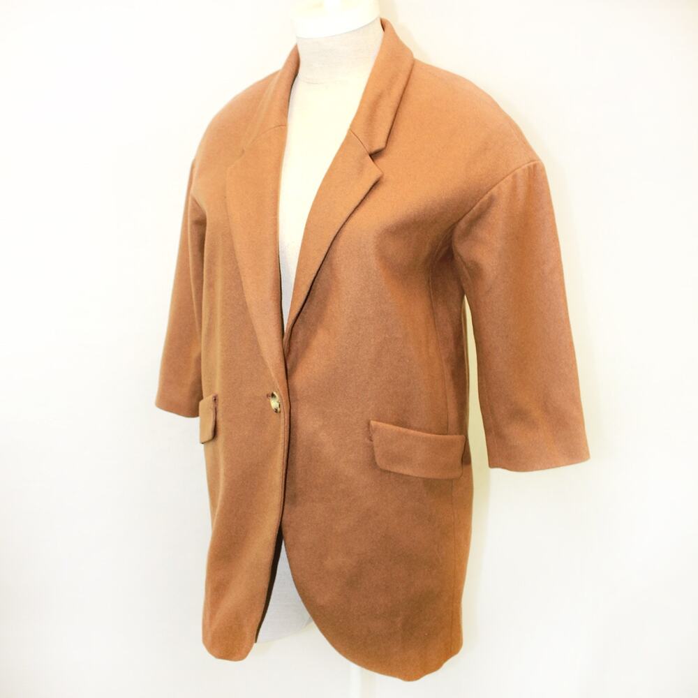 Cartonnier Anthropologie Y2K wool blend lined jacket blazer pockets Large
